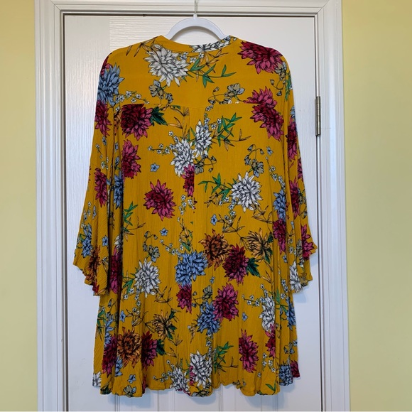 Umgee Yellow Floral Mini Dress - Picture 2 of 8